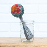 Polka Dot Scoop Puff *Non-Standing* | Orange + Green