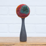 Polka Dot Scoop Puff Sculpture | Green + Orange