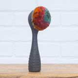 Polka Dot Scoop Puff Sculpture | Green + Orange