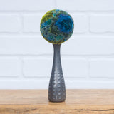 Polka Dot Scoop Puff Sculpture | Aqua + Neon