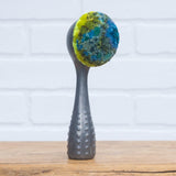 Polka Dot Scoop Puff Sculpture | Aqua + Neon