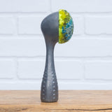 Polka Dot Scoop Puff Sculpture | Aqua + Neon