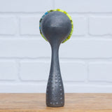 Polka Dot Scoop Puff Sculpture | Aqua + Neon