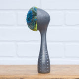Polka Dot Scoop Puff Sculpture | Aqua + Neon