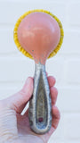 Oversized Ice Cream Scoop Puff | Mauve + Mustard in Peach Scoop