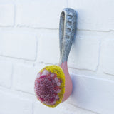 Oversized Ice Cream Scoop Puff | Mauve + Mustard in Peach Scoop
