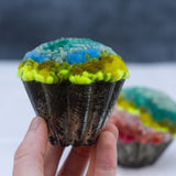Pair of Puffs in Vintage Baking Tins | Neon Pop!