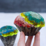Pair of Puffs in Vintage Baking Tins | Neon Pop!