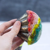 Pair of Puffs in Vintage Baking Tins | Neon Pop!