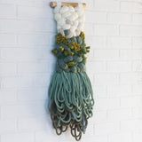Woven Wall Hanging | Green + White