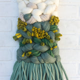 Woven Wall Hanging | Green + White
