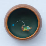 Embroidered Angler Fish | Blue Stripes