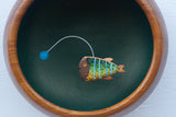 Embroidered Angler Fish | Blue Stripes