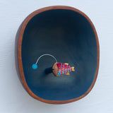 Embroidered Angler Fish | Red Stripes