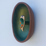 Embroidered Owl | Orange + Green