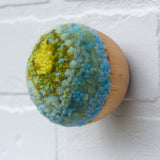 Mini Puff Sculpture | Chartreuse + Aqua