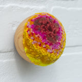 Mini Puff Sculpture | Pink + Yellow