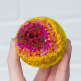 Mini Puff Sculpture | Pink + Yellow