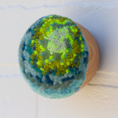 Mini Puff Sculpture | Greens + Blues 2