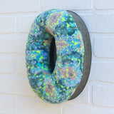 Mega Donut Puff Sculpture in Vintage Metal Frame | Fireflies