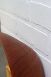 XL Modern Embroidery in Vintage Teak Oval Bowl