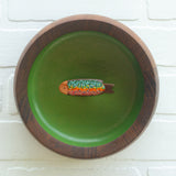 Embroidered Fish in Oversized Teak Bowl | Trout