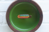 Embroidered Fish in Oversized Teak Bowl | Trout
