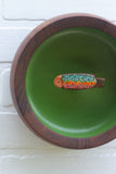 Embroidered Fish in Oversized Teak Bowl | Trout