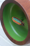 Embroidered Fish in Oversized Teak Bowl | Trout