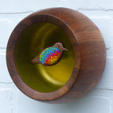 Embroidered Rainbow Songbird | Extra Deep Frame