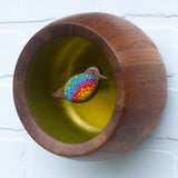Embroidered Rainbow Songbird | Extra Deep Frame