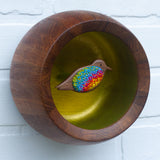 Embroidered Rainbow Songbird | Extra Deep Frame