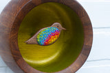 Embroidered Rainbow Songbird | Extra Deep Frame