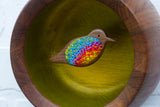 Embroidered Rainbow Songbird | Extra Deep Frame