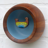 Embroidered Folk Art Bird | Extra Deep Frame
