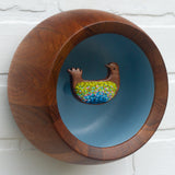 Embroidered Folk Art Bird | Extra Deep Frame