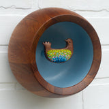 Embroidered Folk Art Bird | Extra Deep Frame