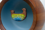 Embroidered Folk Art Bird | Extra Deep Frame