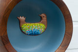 Embroidered Folk Art Bird | Extra Deep Frame