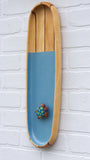 Embroiderd Turtle | XL Vintage Wood Striped Frame