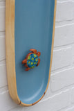 Embroiderd Turtle | XL Vintage Wood Striped Frame