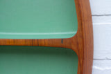 Embroidered Striped Fish in Rare Double Sided Teak Frame