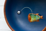 Embroidered Angler Fish | Disco + Stripes
