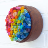 Felted Puff in Vintage Frame | Rainbow (1)