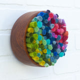 Felted Puff in Vintage Frame | Rainbow (3)