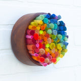 Felted Puff in Vintage Frame | Rainbow (5)