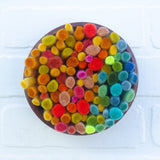 Felted Puff in Vintage Frame | Rainbow (7)