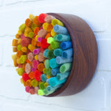 Felted Puff in Vintage Frame | Rainbow (7)