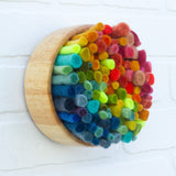 Felted Puff in Vintage Frame | Rainbow (8)