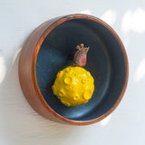 Embroidered Mouse on the (Cheese) Moon